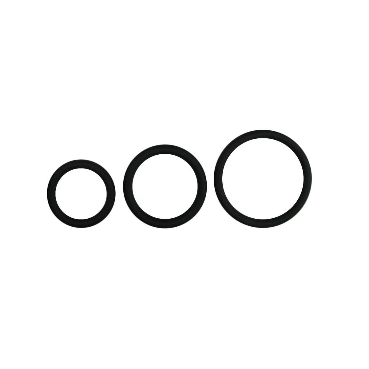 Cock ring set with three different ring sizes - Black “Easytoys Men Only”