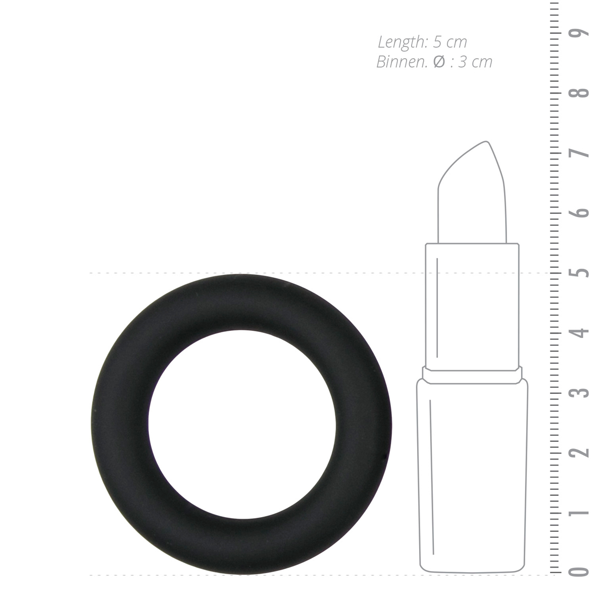 EasyToys Silicone Penis Ring Small in Black